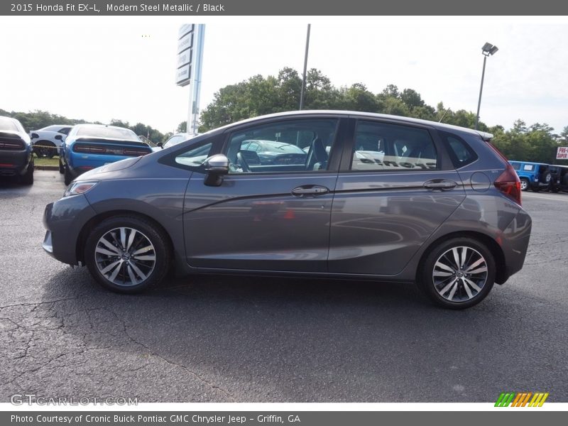 Modern Steel Metallic / Black 2015 Honda Fit EX-L