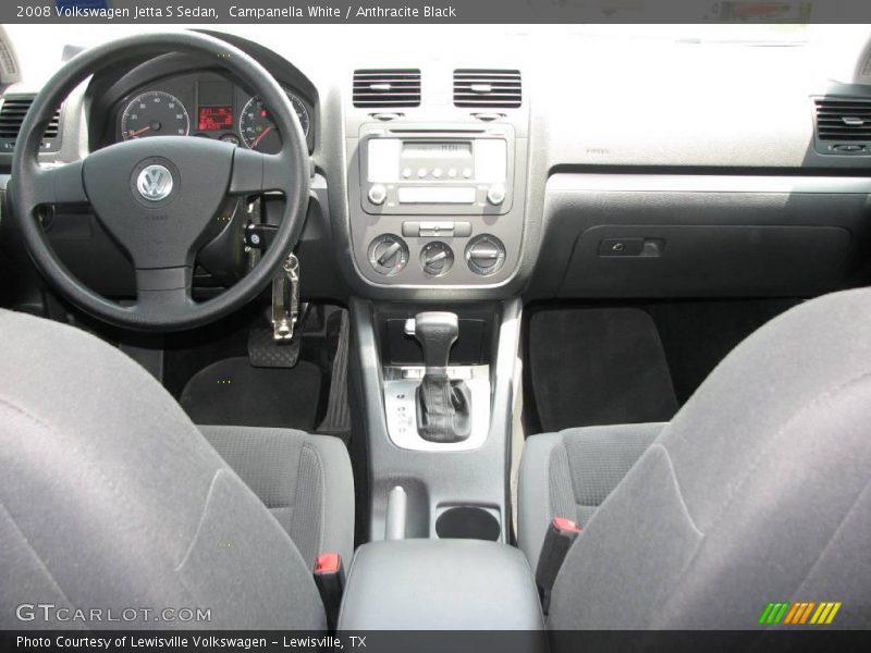 Campanella White / Anthracite Black 2008 Volkswagen Jetta S Sedan