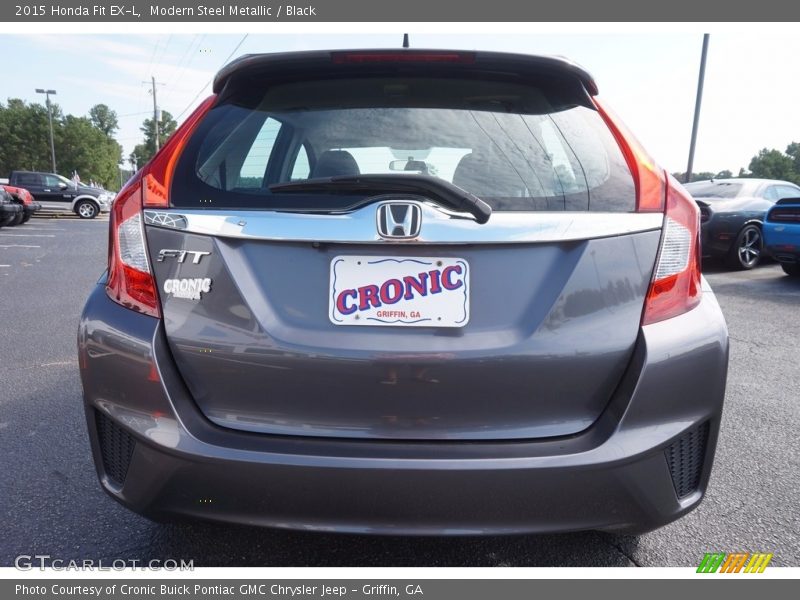 Modern Steel Metallic / Black 2015 Honda Fit EX-L