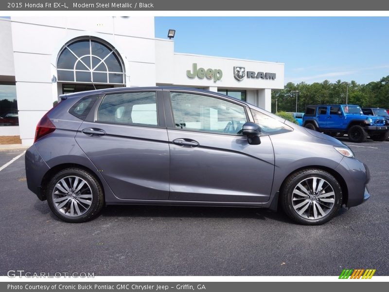 Modern Steel Metallic / Black 2015 Honda Fit EX-L