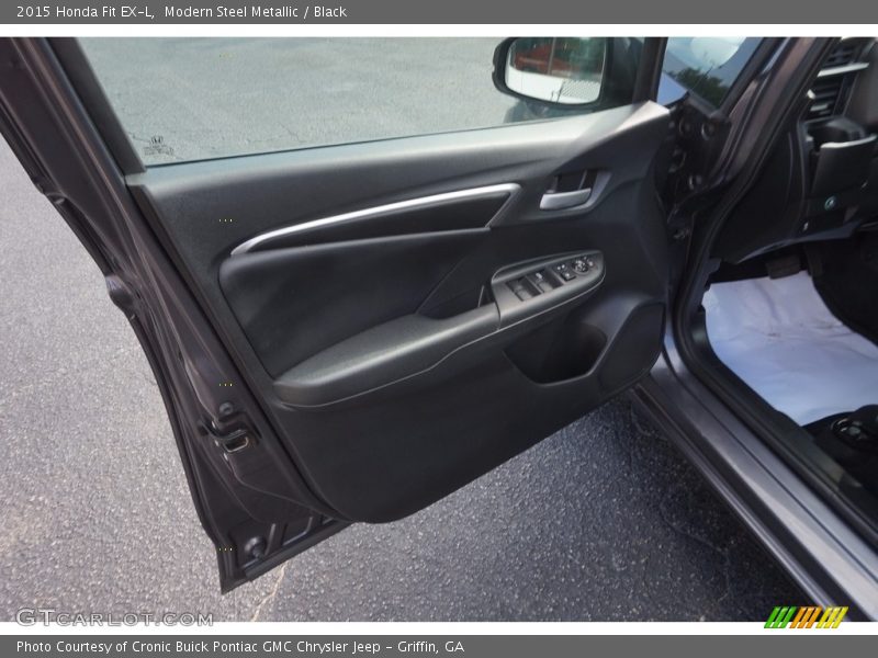 Modern Steel Metallic / Black 2015 Honda Fit EX-L