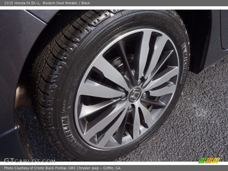 Modern Steel Metallic / Black 2015 Honda Fit EX-L