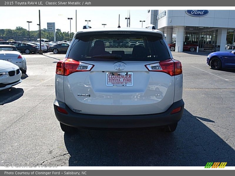 Classic Silver Metallic / Ash 2015 Toyota RAV4 LE
