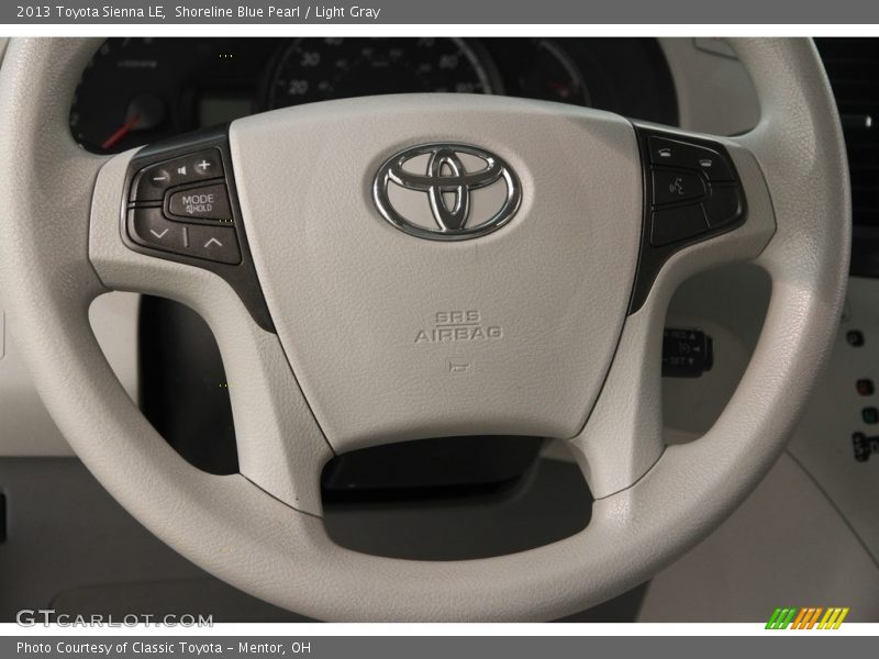 Shoreline Blue Pearl / Light Gray 2013 Toyota Sienna LE