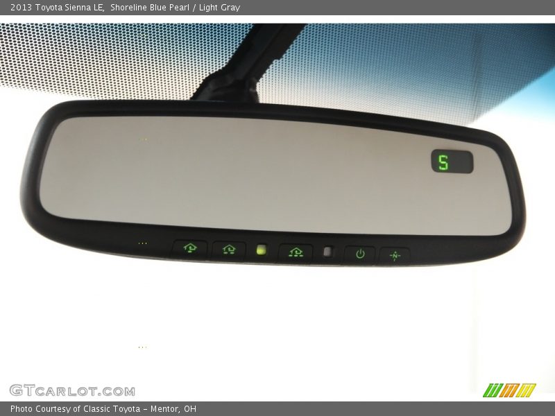Shoreline Blue Pearl / Light Gray 2013 Toyota Sienna LE