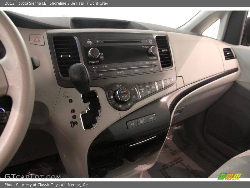 Shoreline Blue Pearl / Light Gray 2013 Toyota Sienna LE
