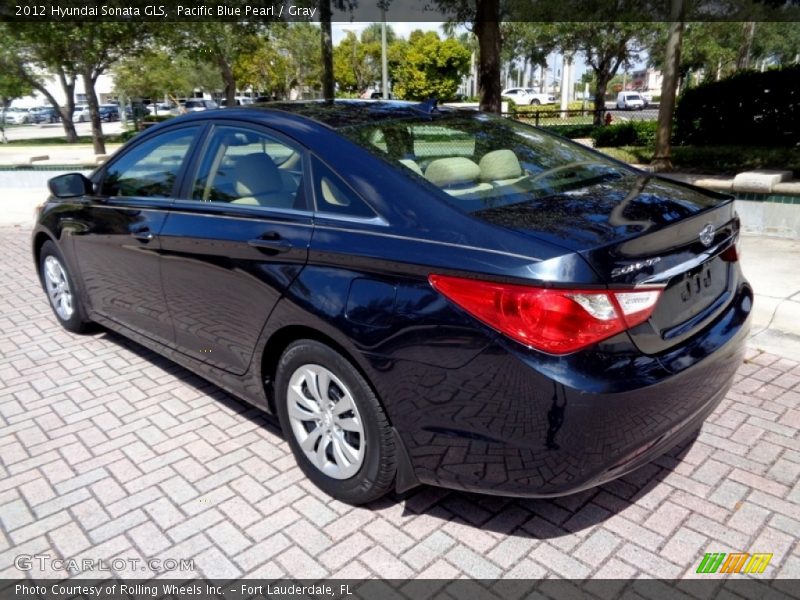 Pacific Blue Pearl / Gray 2012 Hyundai Sonata GLS