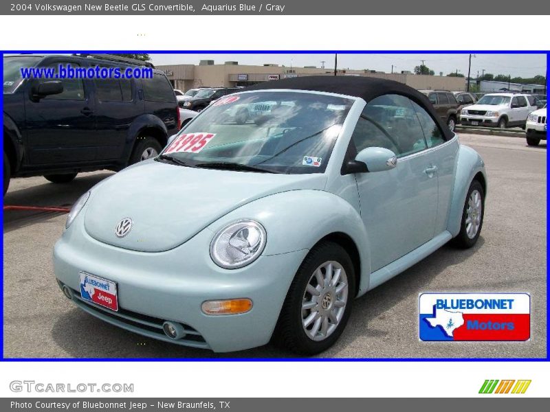 Aquarius Blue / Gray 2004 Volkswagen New Beetle GLS Convertible