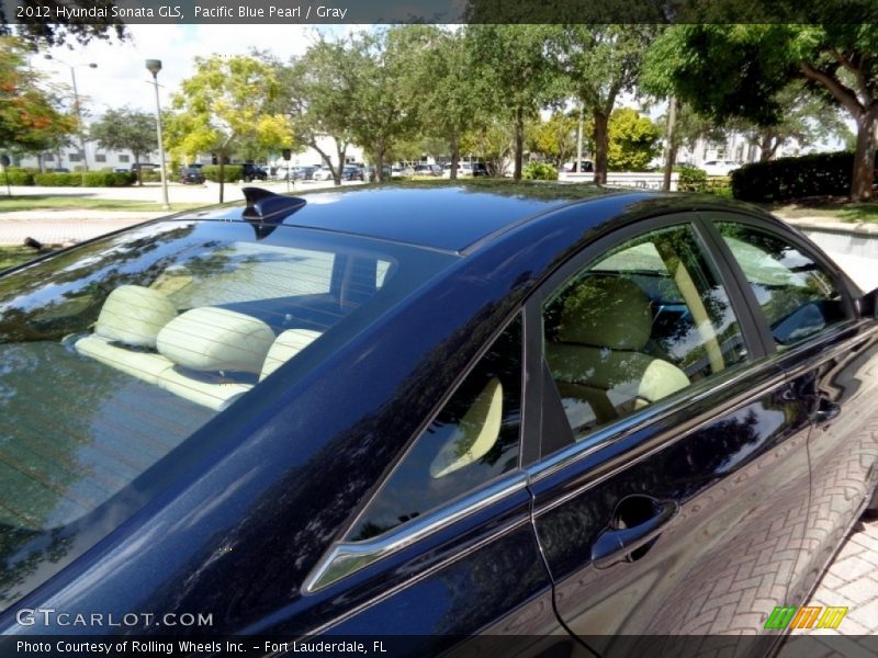 Pacific Blue Pearl / Gray 2012 Hyundai Sonata GLS