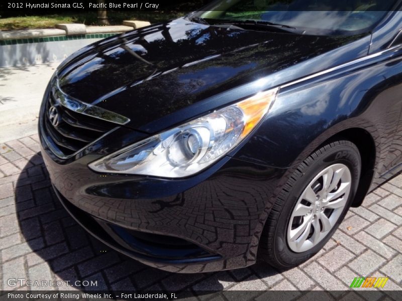 Pacific Blue Pearl / Gray 2012 Hyundai Sonata GLS