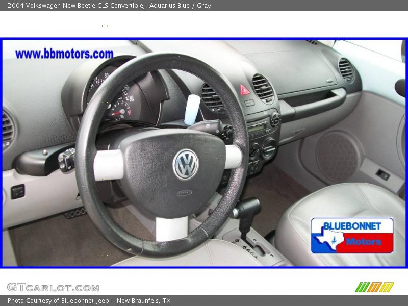 Aquarius Blue / Gray 2004 Volkswagen New Beetle GLS Convertible