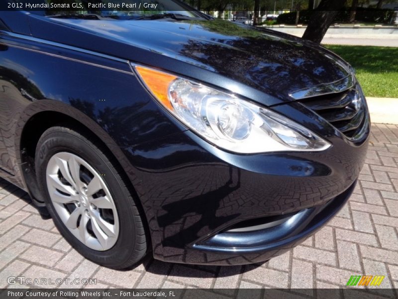 Pacific Blue Pearl / Gray 2012 Hyundai Sonata GLS