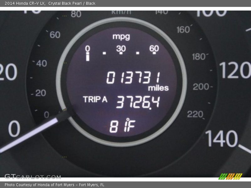 Crystal Black Pearl / Black 2014 Honda CR-V LX