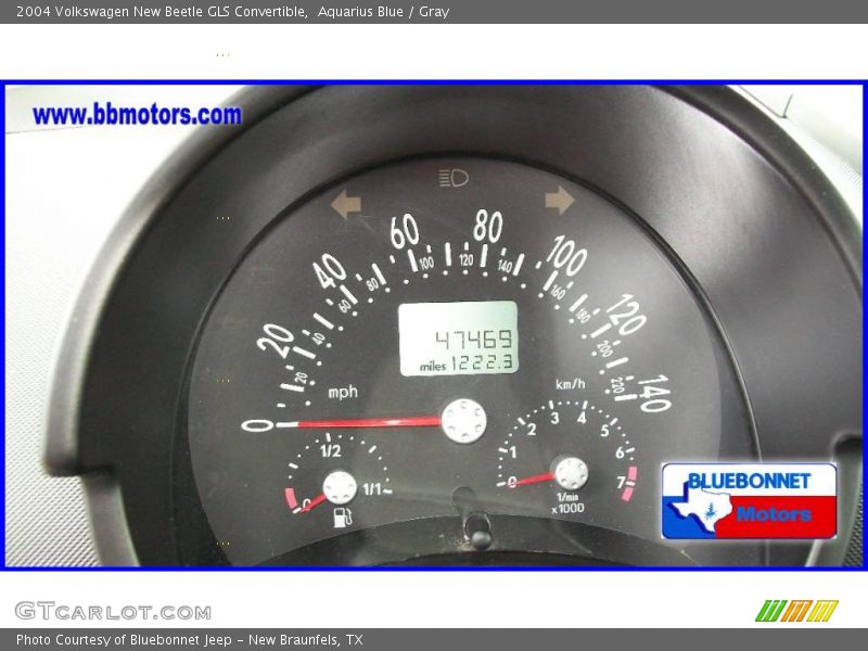 Aquarius Blue / Gray 2004 Volkswagen New Beetle GLS Convertible