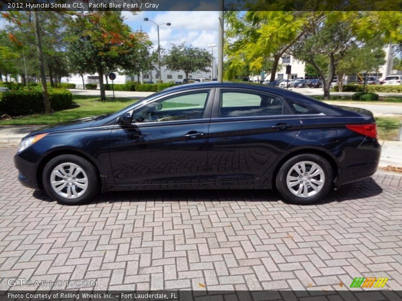 Pacific Blue Pearl / Gray 2012 Hyundai Sonata GLS