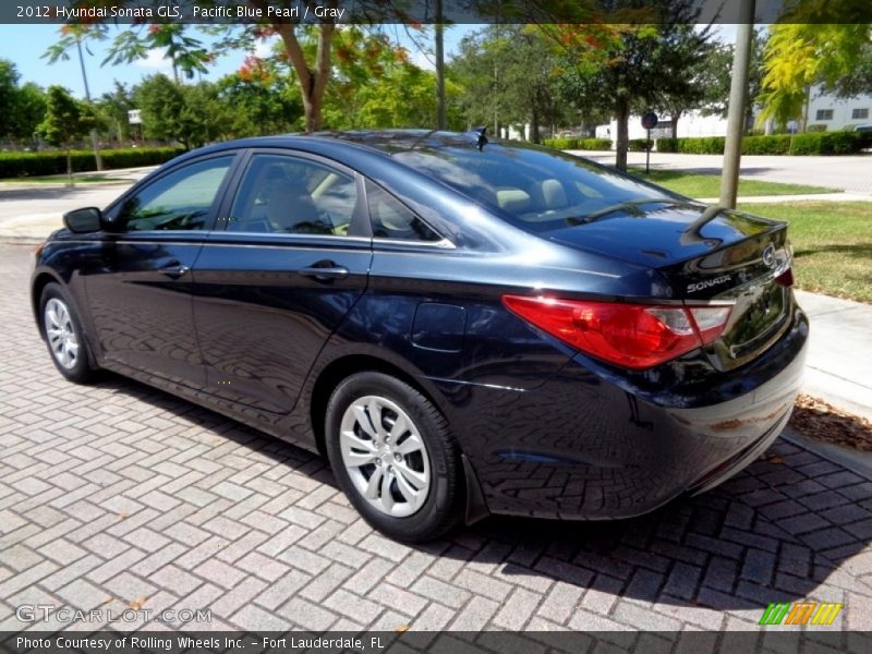 Pacific Blue Pearl / Gray 2012 Hyundai Sonata GLS