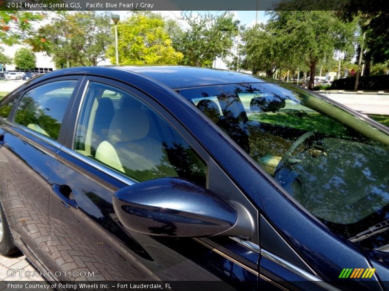 Pacific Blue Pearl / Gray 2012 Hyundai Sonata GLS