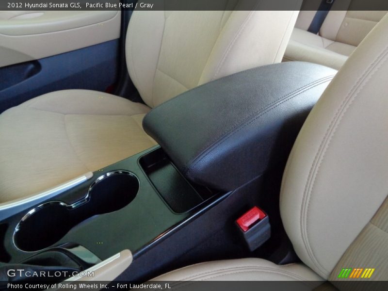 Pacific Blue Pearl / Gray 2012 Hyundai Sonata GLS
