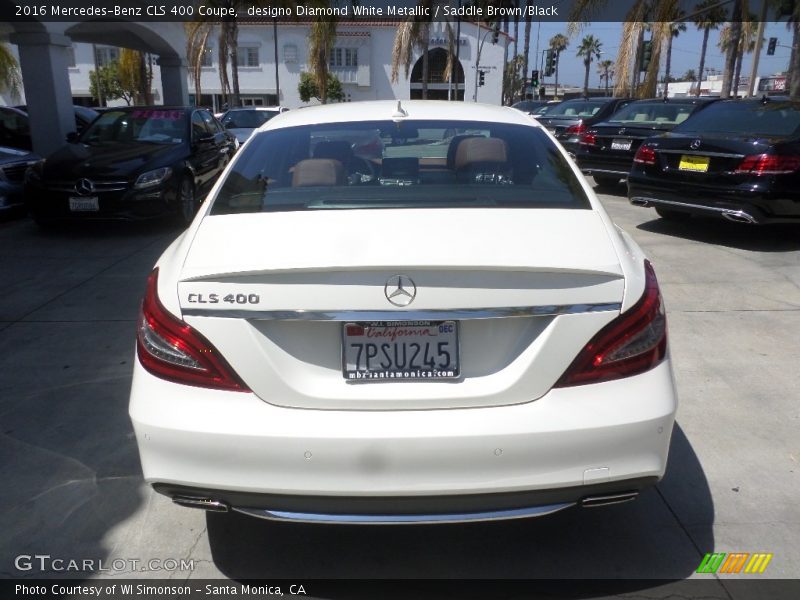 designo Diamond White Metallic / Saddle Brown/Black 2016 Mercedes-Benz CLS 400 Coupe