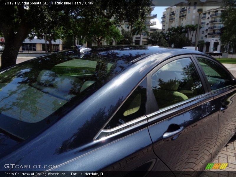 Pacific Blue Pearl / Gray 2012 Hyundai Sonata GLS