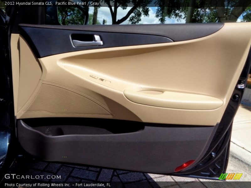 Pacific Blue Pearl / Gray 2012 Hyundai Sonata GLS