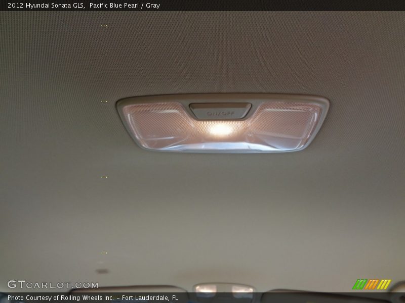 Pacific Blue Pearl / Gray 2012 Hyundai Sonata GLS