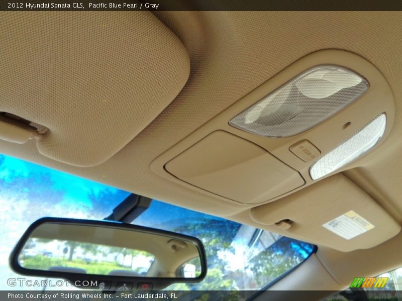 Pacific Blue Pearl / Gray 2012 Hyundai Sonata GLS