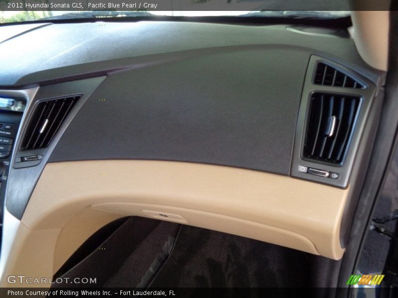Pacific Blue Pearl / Gray 2012 Hyundai Sonata GLS