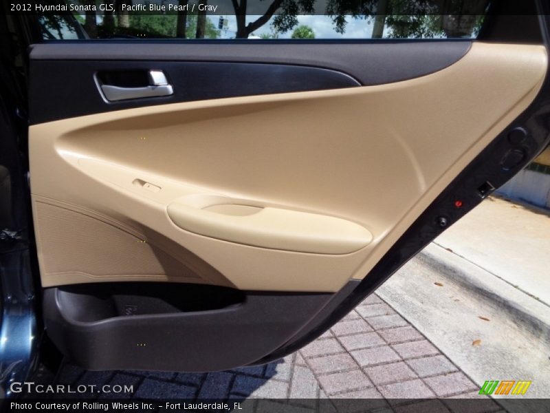 Pacific Blue Pearl / Gray 2012 Hyundai Sonata GLS