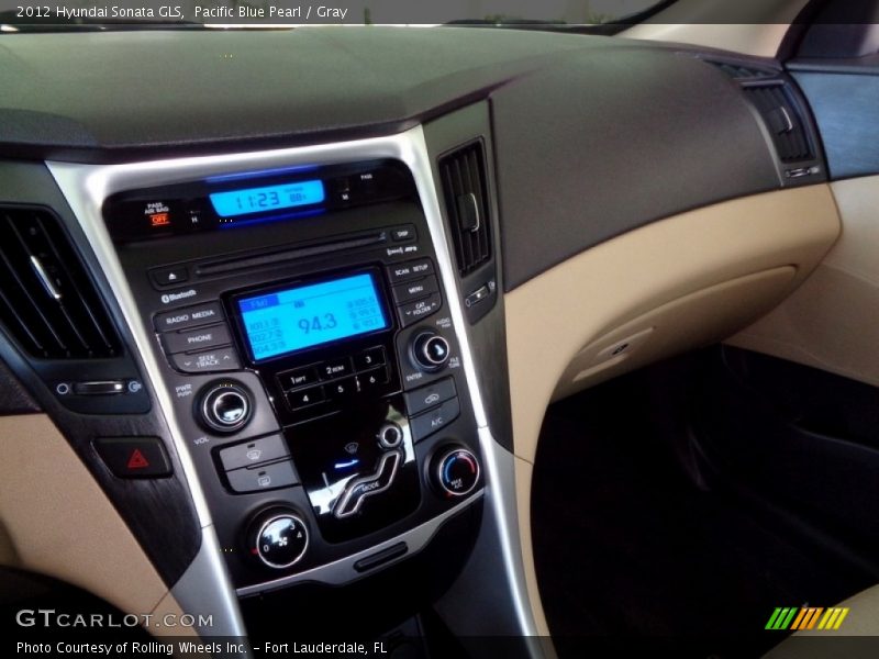 Pacific Blue Pearl / Gray 2012 Hyundai Sonata GLS