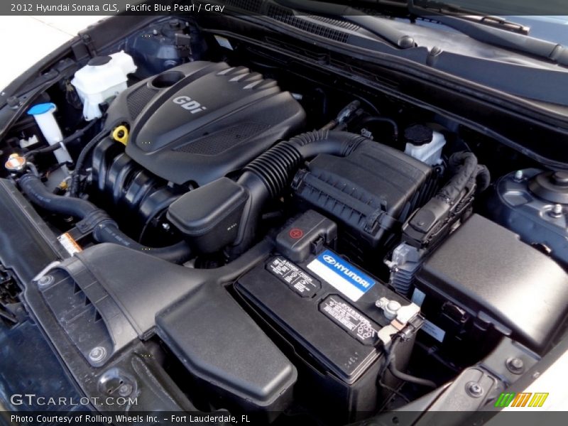 Pacific Blue Pearl / Gray 2012 Hyundai Sonata GLS
