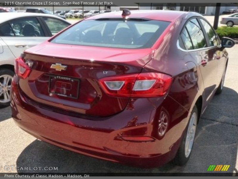 Siren Red Tintcoat / Jet Black 2016 Chevrolet Cruze LT Sedan