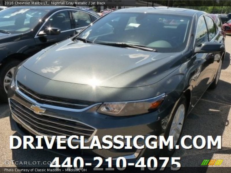 Nightfall Gray Metallic / Jet Black 2016 Chevrolet Malibu LT