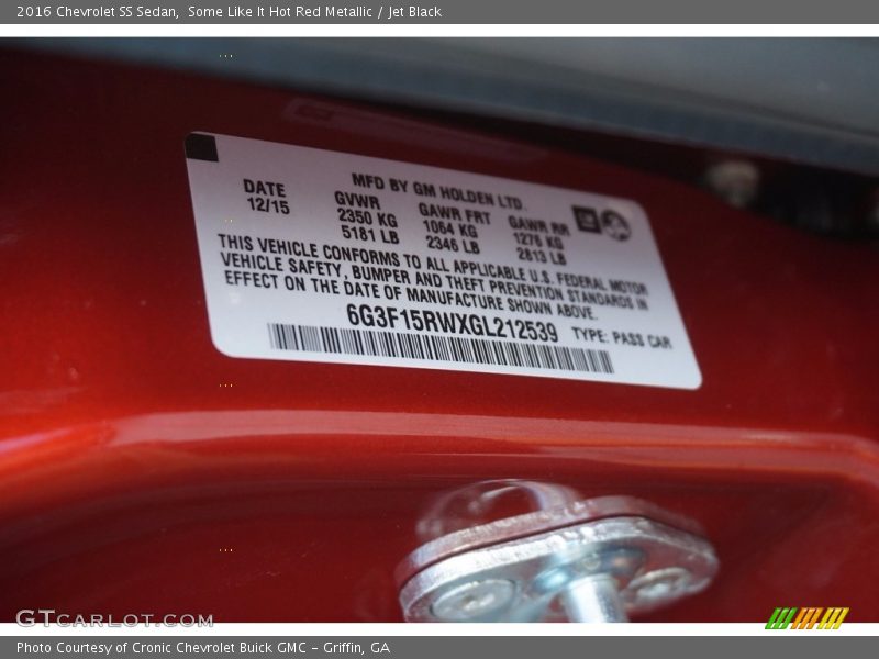 Some Like It Hot Red Metallic / Jet Black 2016 Chevrolet SS Sedan