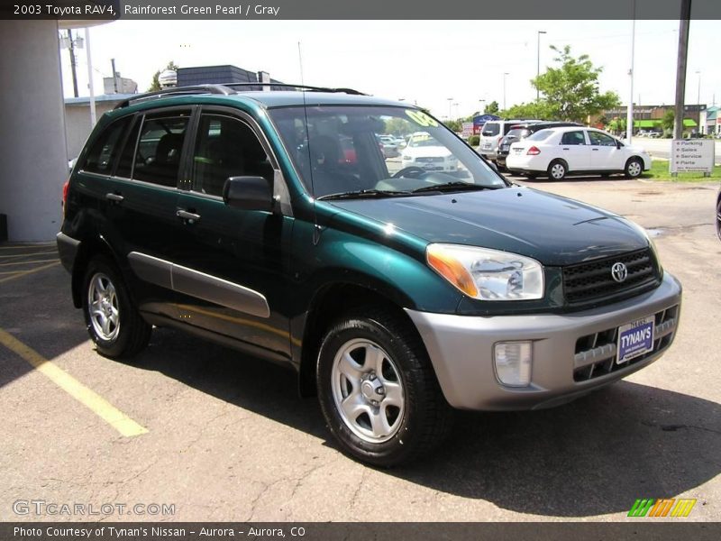 Rainforest Green Pearl / Gray 2003 Toyota RAV4
