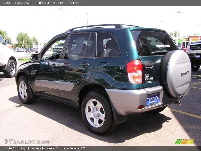 Rainforest Green Pearl / Gray 2003 Toyota RAV4