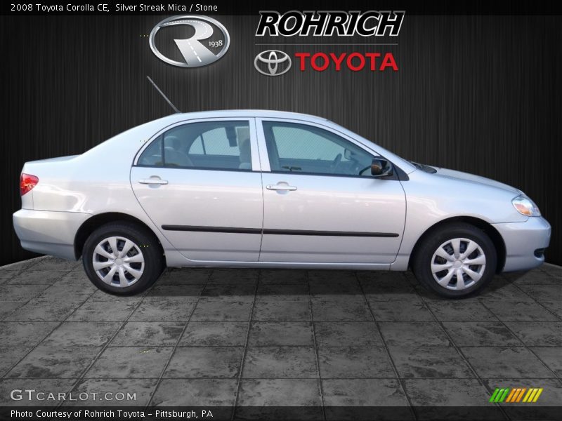 Silver Streak Mica / Stone 2008 Toyota Corolla CE