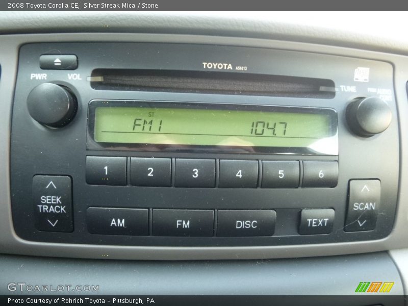 Silver Streak Mica / Stone 2008 Toyota Corolla CE
