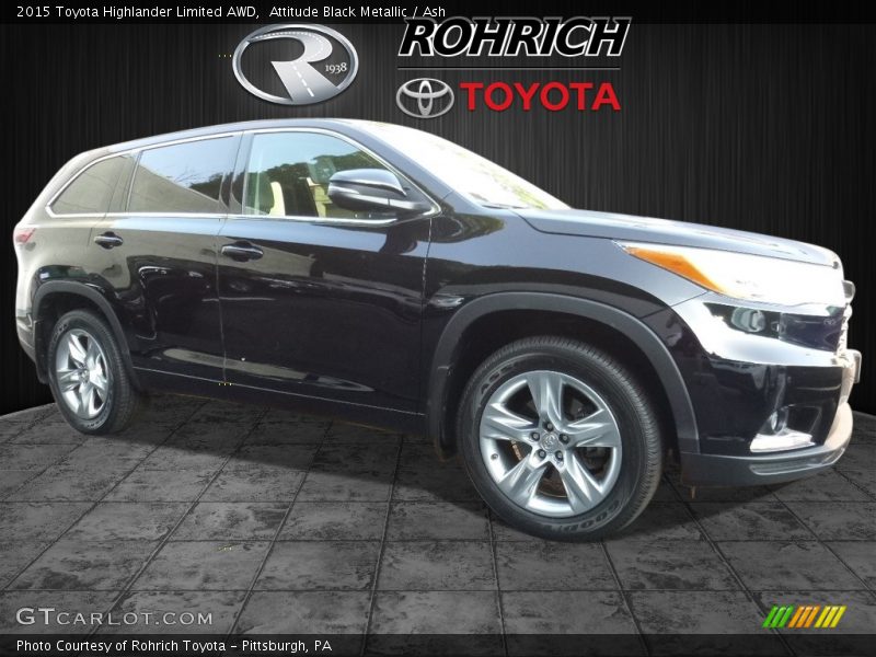 Attitude Black Metallic / Ash 2015 Toyota Highlander Limited AWD