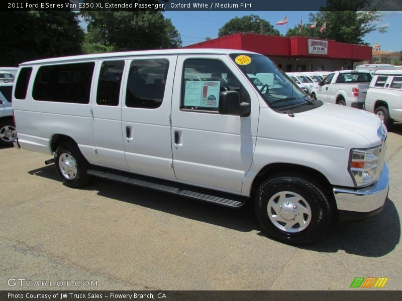 Oxford White / Medium Flint 2011 Ford E Series Van E350 XL Extended Passenger