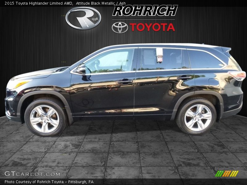 Attitude Black Metallic / Ash 2015 Toyota Highlander Limited AWD