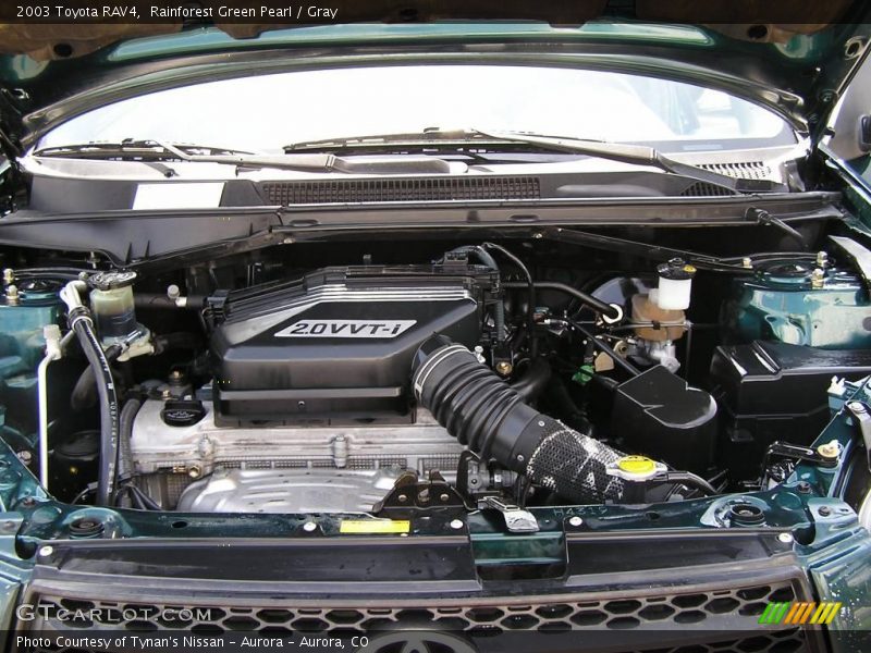 Rainforest Green Pearl / Gray 2003 Toyota RAV4