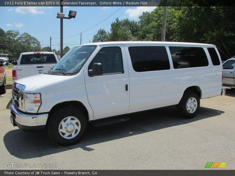 Oxford White / Medium Flint 2011 Ford E Series Van E350 XL Extended Passenger