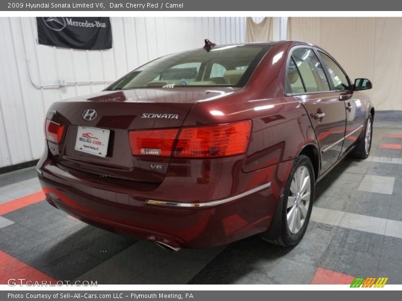 Dark Cherry Red / Camel 2009 Hyundai Sonata Limited V6