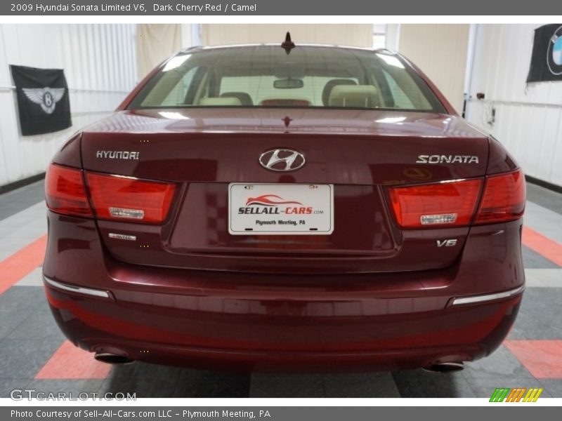 Dark Cherry Red / Camel 2009 Hyundai Sonata Limited V6