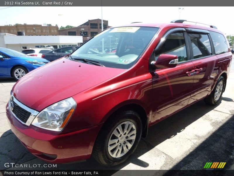 Claret Red / Gray 2012 Kia Sedona LX