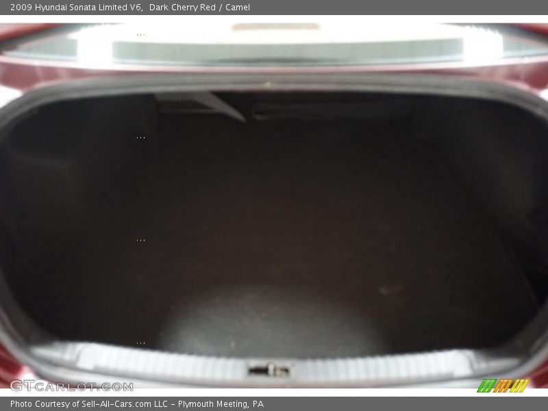 Dark Cherry Red / Camel 2009 Hyundai Sonata Limited V6