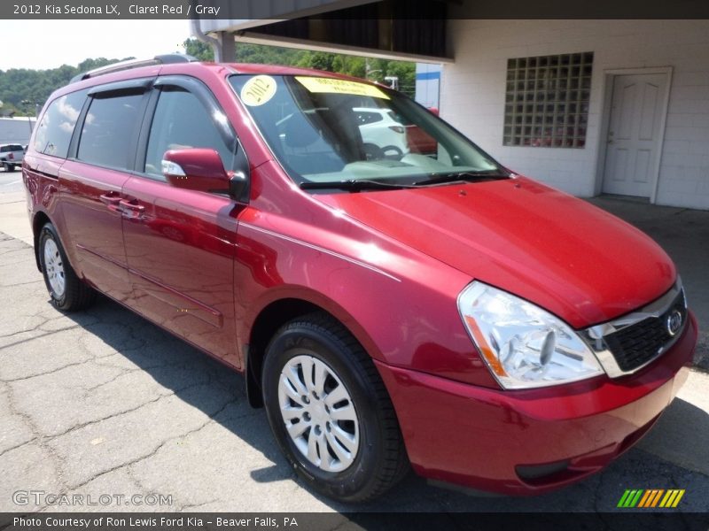 Claret Red / Gray 2012 Kia Sedona LX