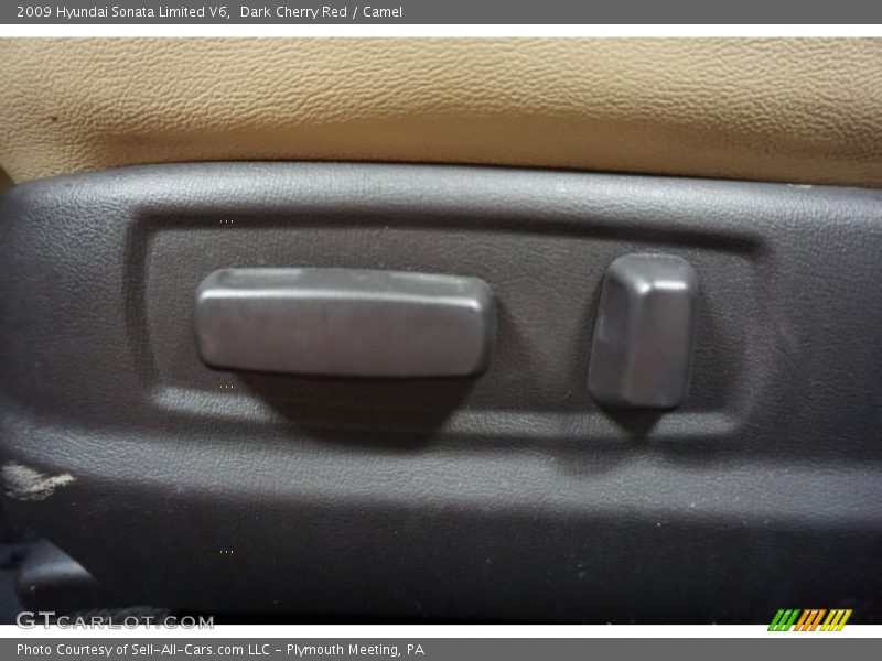 Dark Cherry Red / Camel 2009 Hyundai Sonata Limited V6