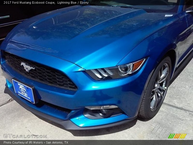 Lightning Blue / Ebony 2017 Ford Mustang Ecoboost Coupe